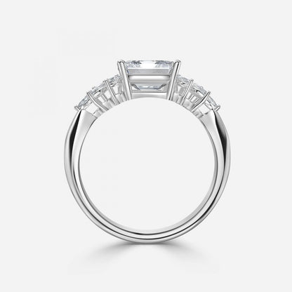 Avian Asscher Three Stone Engagement Ring