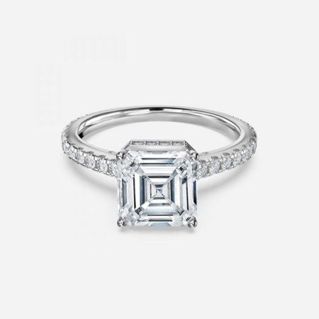 Charles Asscher Hidden Halo Lab Grown Diamond Engagement Ring