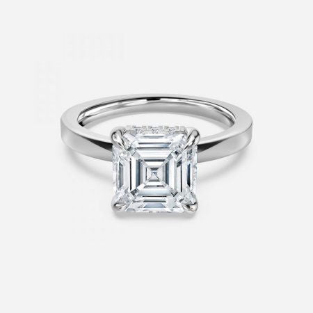 Chloe Asscher Hidden Halo Lab Grown Diamond Engagement Ring