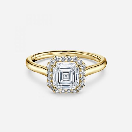 Levi Asscher Lab Grown Diamond Halo Engagement Ring