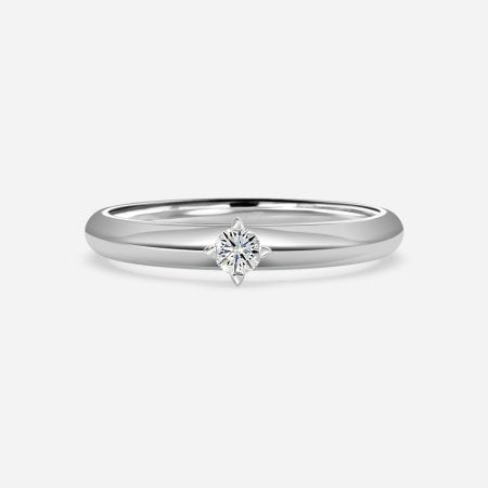 Single Diamond Wedding Ring