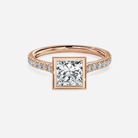 Ali&#039;i Princess Diamond Band Engagement Ring