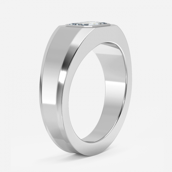 Terra Emerald Bezel Lab Grown Diamond Engagement Ring