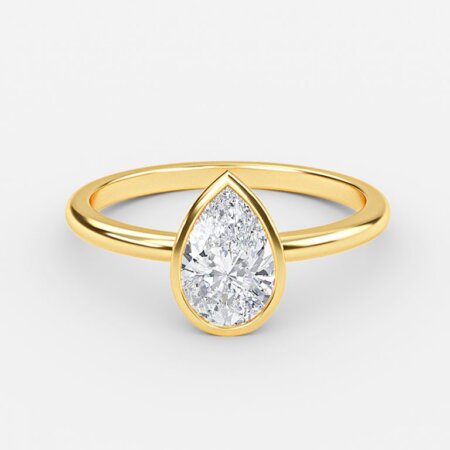 Aerin Pear Bezel Lab Grown Diamond Engagement Ring