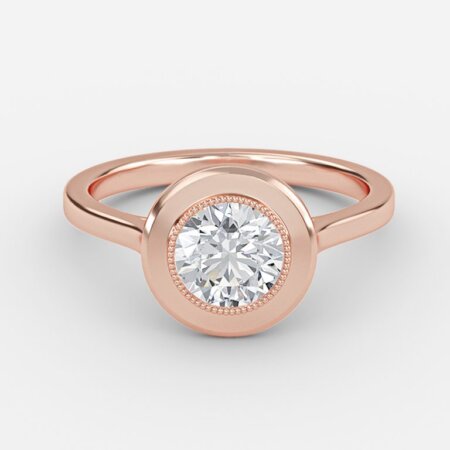 Alani Round Lab Created Diamond Bezel Engagement Ring