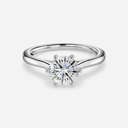 Nimi Round Lab Created Diamond Solitaire Engagement Ring