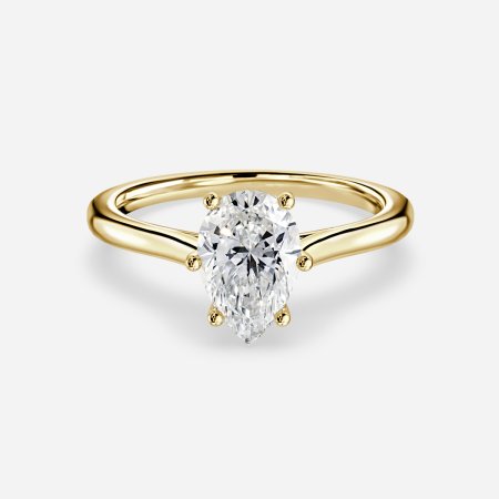 Nimi Plain Pear Solitaire Lab Grown Diamond Engagement Ring