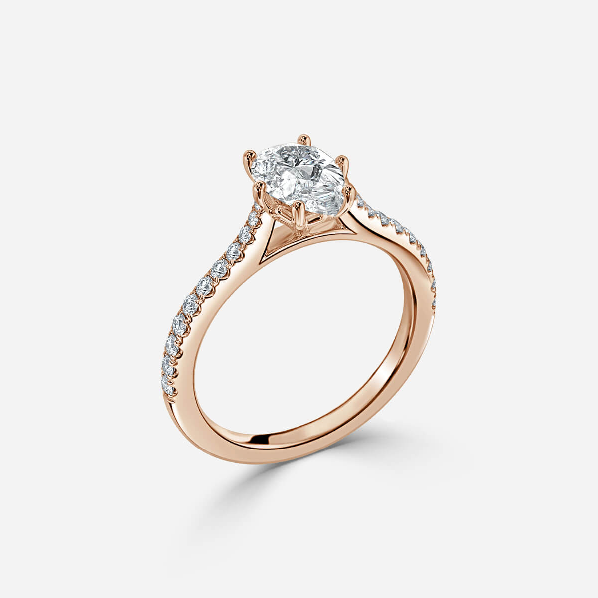 Shyam Pear Side Diamond Engagement Ring