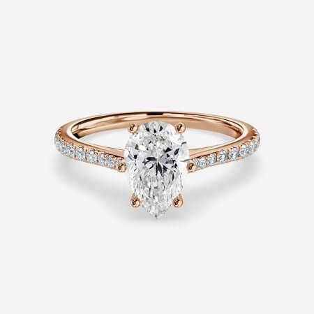 Shyam Pear Side Diamond Engagement Ring