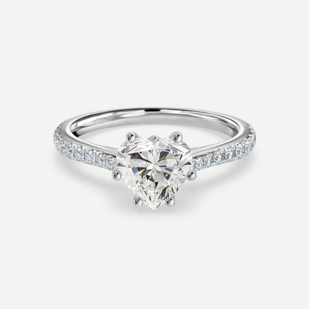 Shyam Heart Side Diamond Engagement Ring