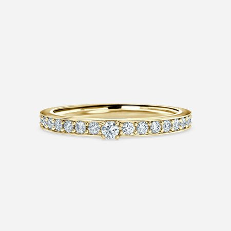 Channel Set Round Diamond Wedding Ring