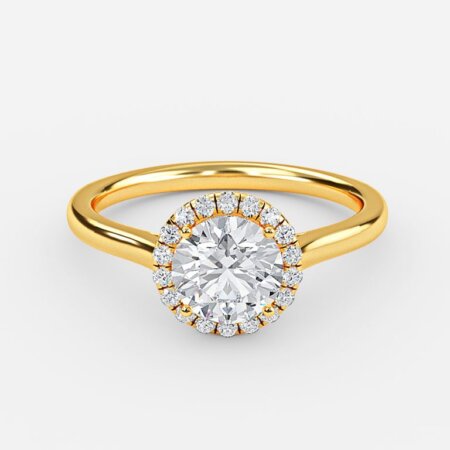 Levi Round Lab Created Diamond Halo Engagement Ring