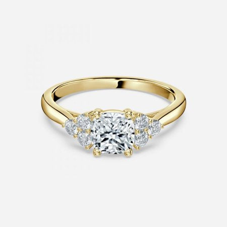 Anika Cushion Cluster Lab Grown Diamond Engagement Ring