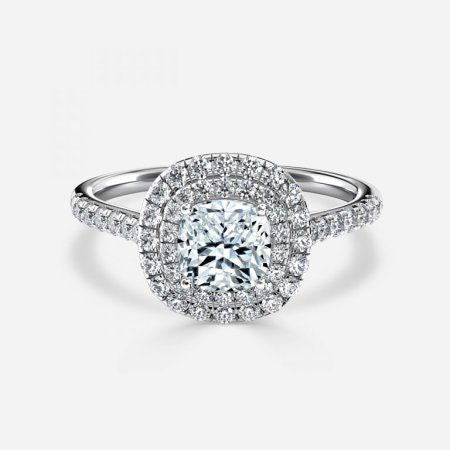 Laila Cushion Halo Lab Grown Diamond Engagement Ring