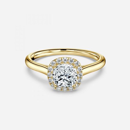 Levi Cushion Halo Lab Grown Diamond Engagement Ring