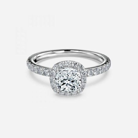 Lillian Cushion Halo Lab Grown Diamond Engagement Ring