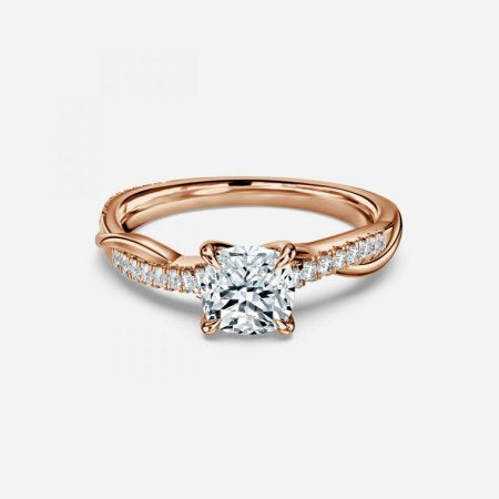 Nefereti Cushion Diamond Band Engagement Ring