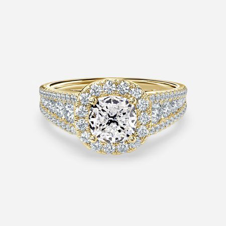 Dalia Cushion Halo Lab Grown Diamond Engagement Ring