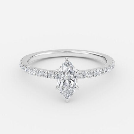 Winston Marquise Diamond Band Engagement Ring