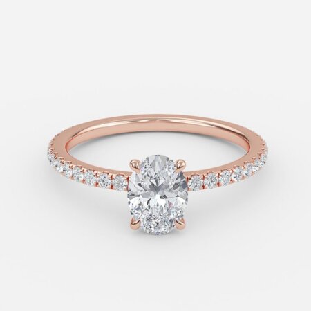 Winston Oval Dainty Lab Grown Diamond Engagement Ring