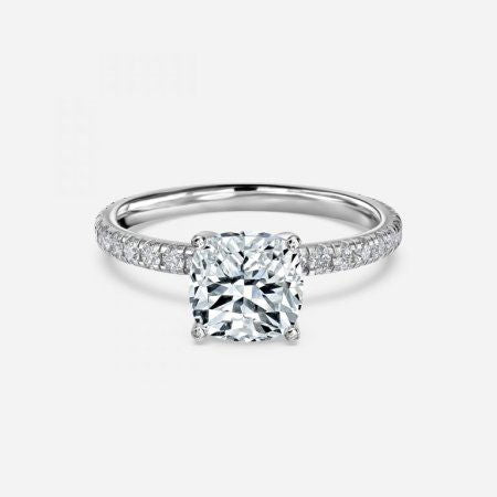 Josephine Cushion Diamond Band Engagement Ring