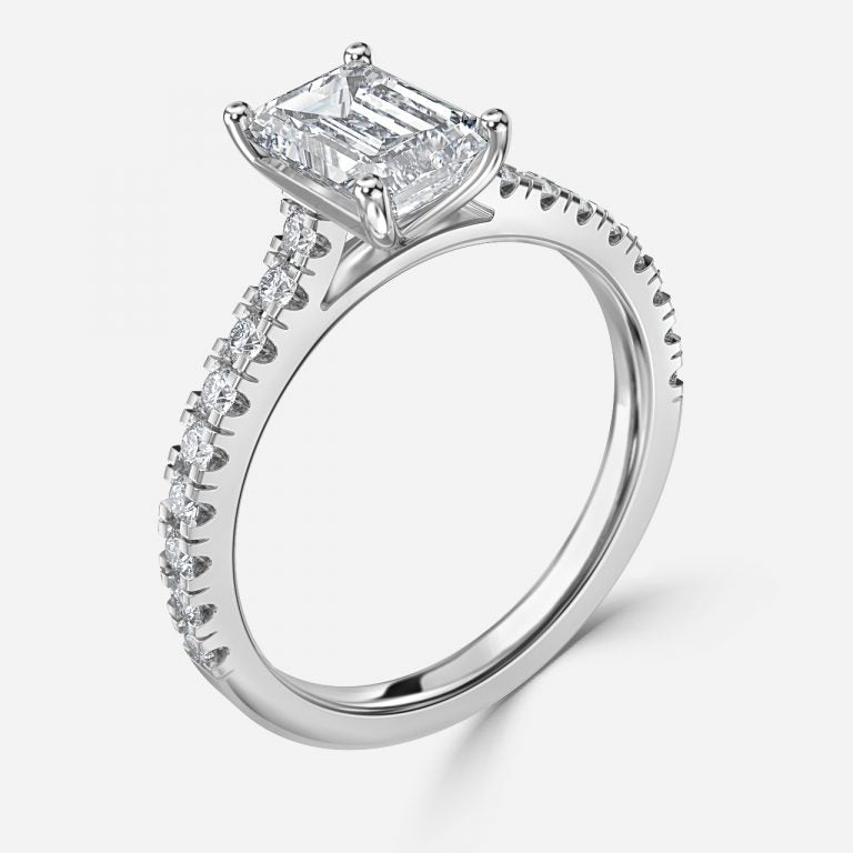 Nhẫn đính hôn kim cương Ella Emerald