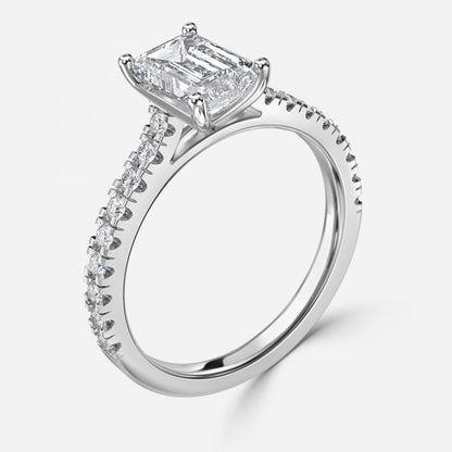 Nhẫn đính hôn kim cương Ella Emerald