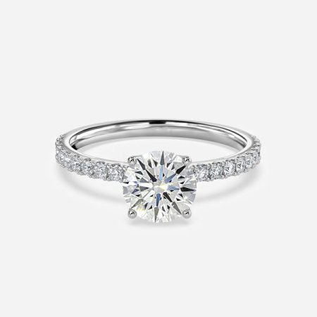 Lepidus Round Lab Grown Diamond Hidden Halo Engagement Ring