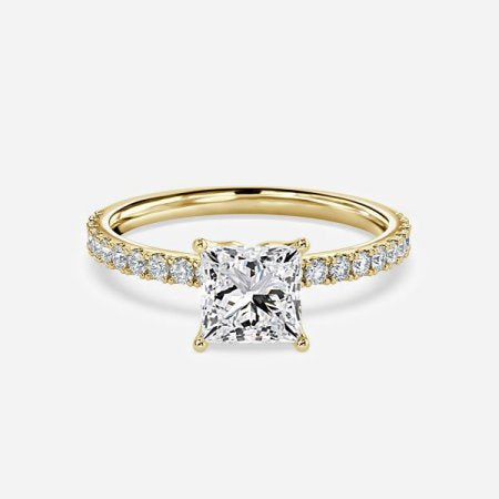 Lepidus Princess Hidden Halo Lab Grown Diamond Engagement Ring