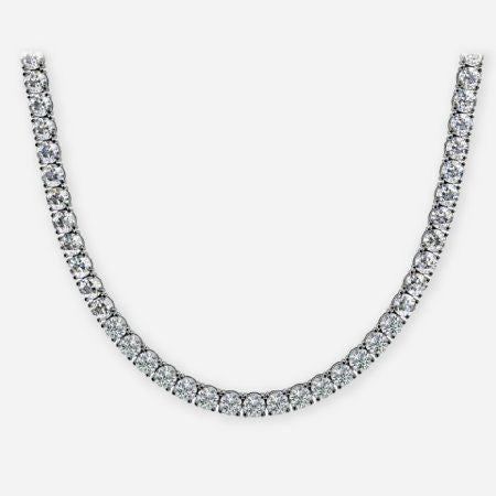 Lab Diamond Tennis Necklace 4 Prong