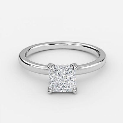 Nhẫn đính hôn kim cương nuôi cấy trong phòng thí nghiệm Essian Princess Hidden Halo