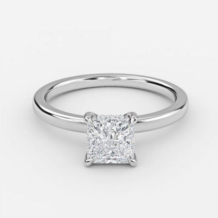 Essian Princess Hidden Halo Lab Grown Diamond Engagement Ring