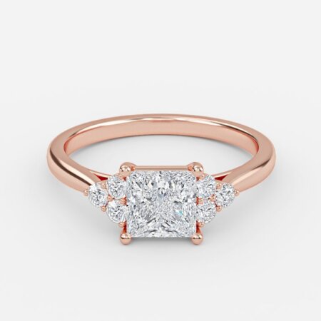 Anika Princess Cluster Lab Grown Diamond Engagement Ring