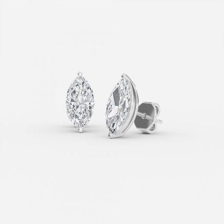 Marquise Lab Diamond Stud Earring