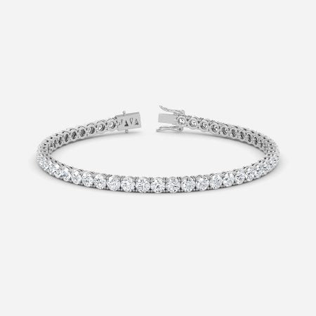 4 Prong Round Lab Diamond Tennis Bracelet