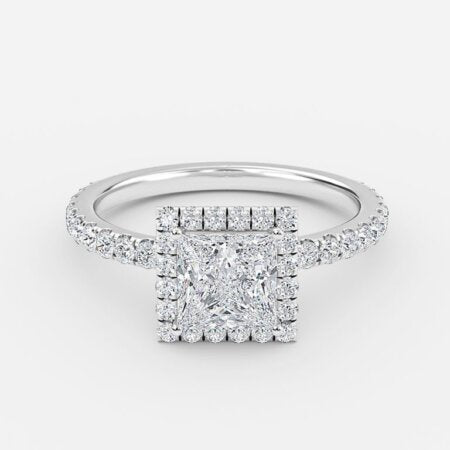 Lillian Princess Halo Lab Grown Diamond Engagement Ring