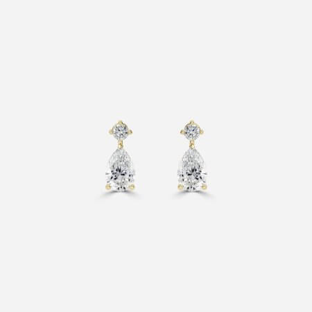 Drop Pear Earrings lab grown Diamond Earrings