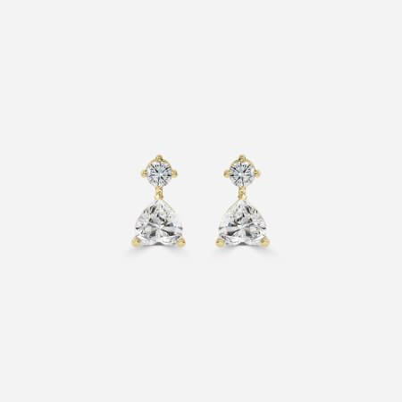 Drop Heart Lab Grown Diamond Earrings