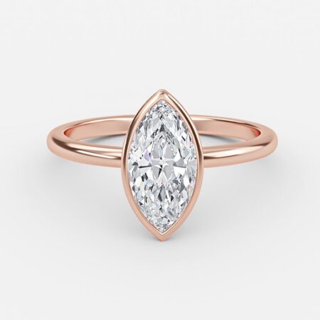 Aerin Marquise Bezel Lab Grown Diamond Engagement Ring