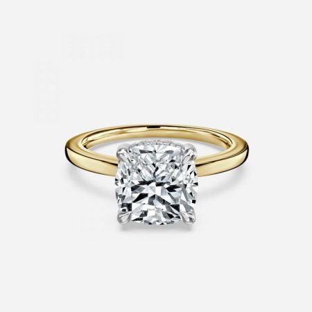 Vina Cushion Hidden Halo Lab Grown Diamond Engagement Ring