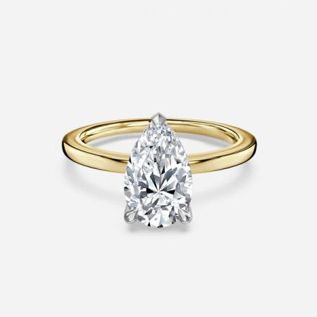 Vina Pear Hidden Halo Lab Grown Diamond Engagement Ring