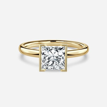 Augusta Princess Bezel Lab Grown Diamond Engagement Ring