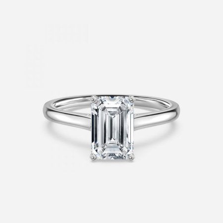 Arya Emerald Solitaire Lab Grown Diamond Engagement Ring