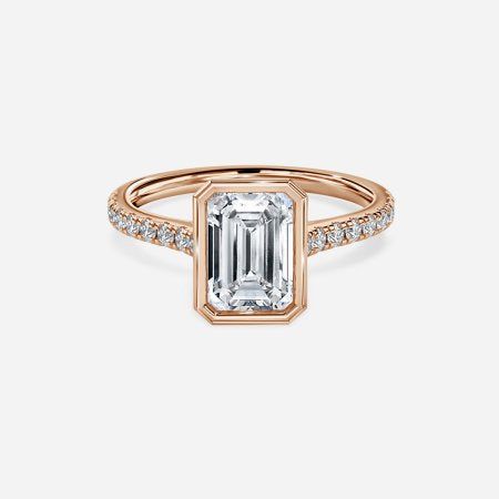 Ali&#039;i Aria Bezel Lab Grown Diamond Engagement Rin