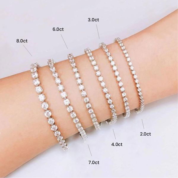 Emerald Lab Diamond Tennis Bracelet