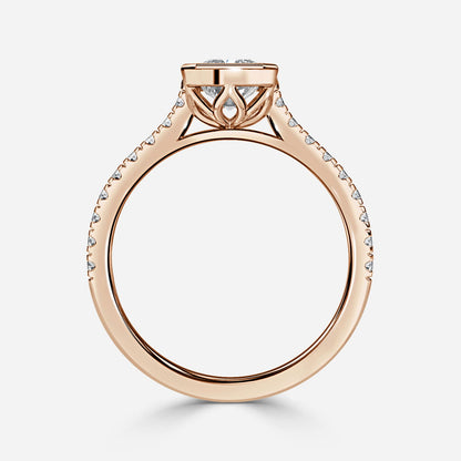 Ali&#039;i Aria Bezel Lab Grown Diamond Engagement Rin