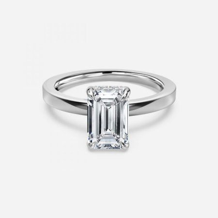 Chloe Emerald Hidden Halo Lab Grown Diamond Engagement Ring