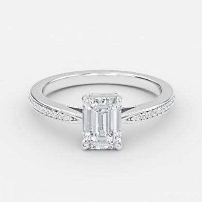 Nhẫn đính hôn kim cương Fior Emerald