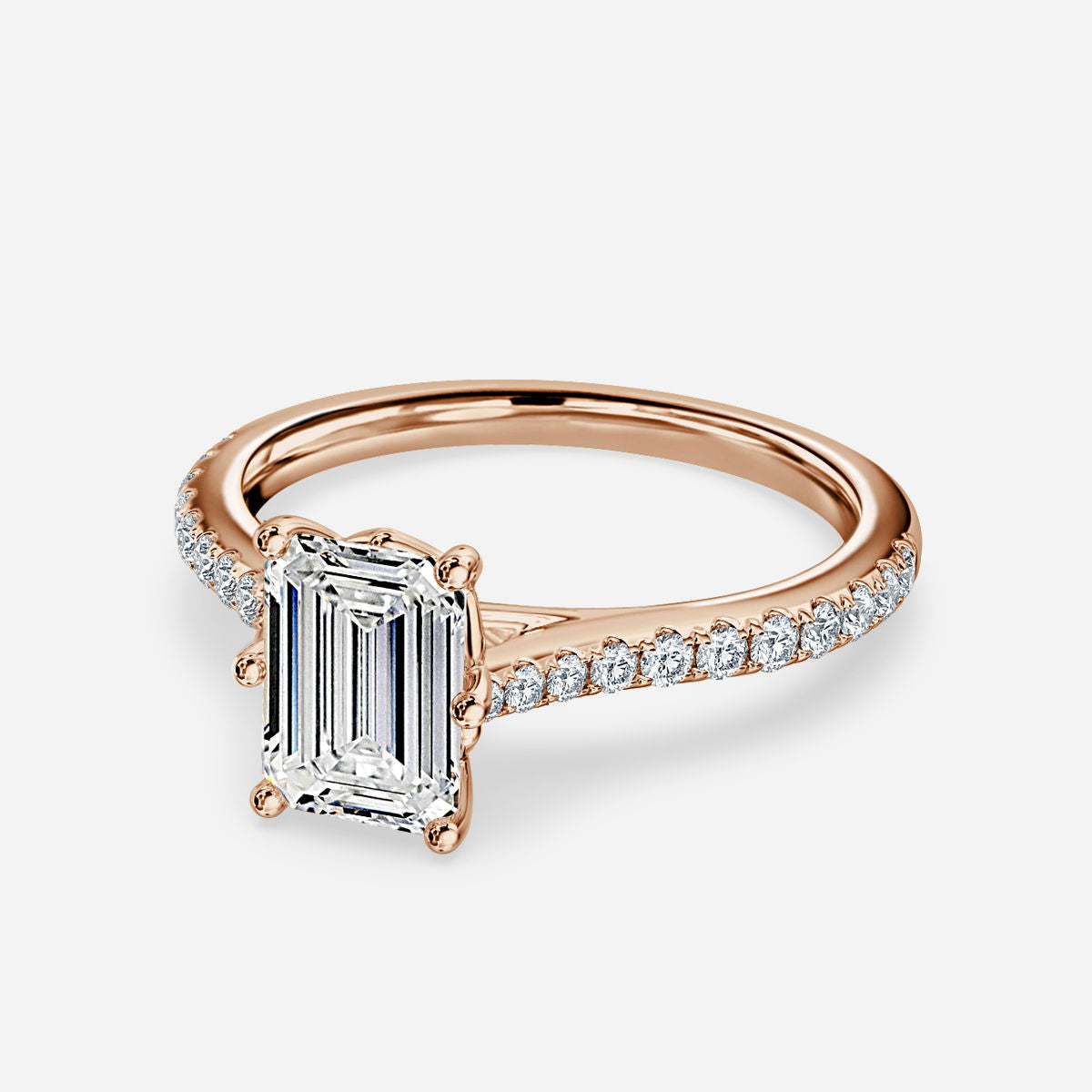 Shyam Emerald Lab Grown Diamond Engagement Ring