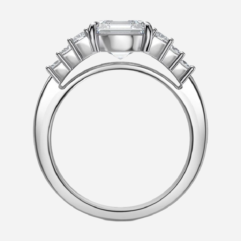 Olin Asscher Three Stone Engagement Ring